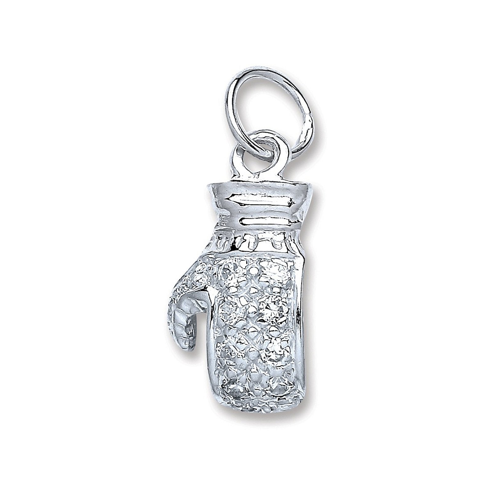 Silver Boxing Glove Cubic Zirconia Pendant - Fine Necklace - Certified Authentic - Swiss Made – Luxury Jewellery by Im